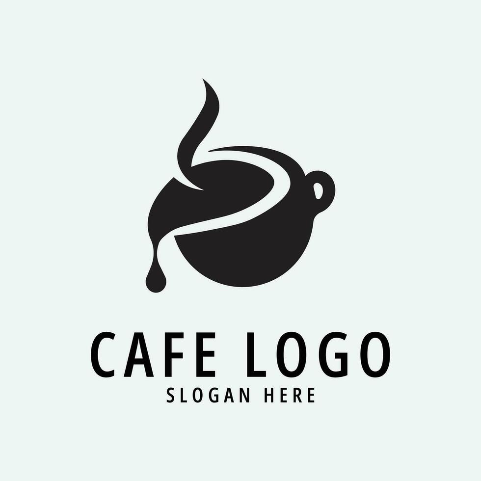 cafe logo vector illustration design