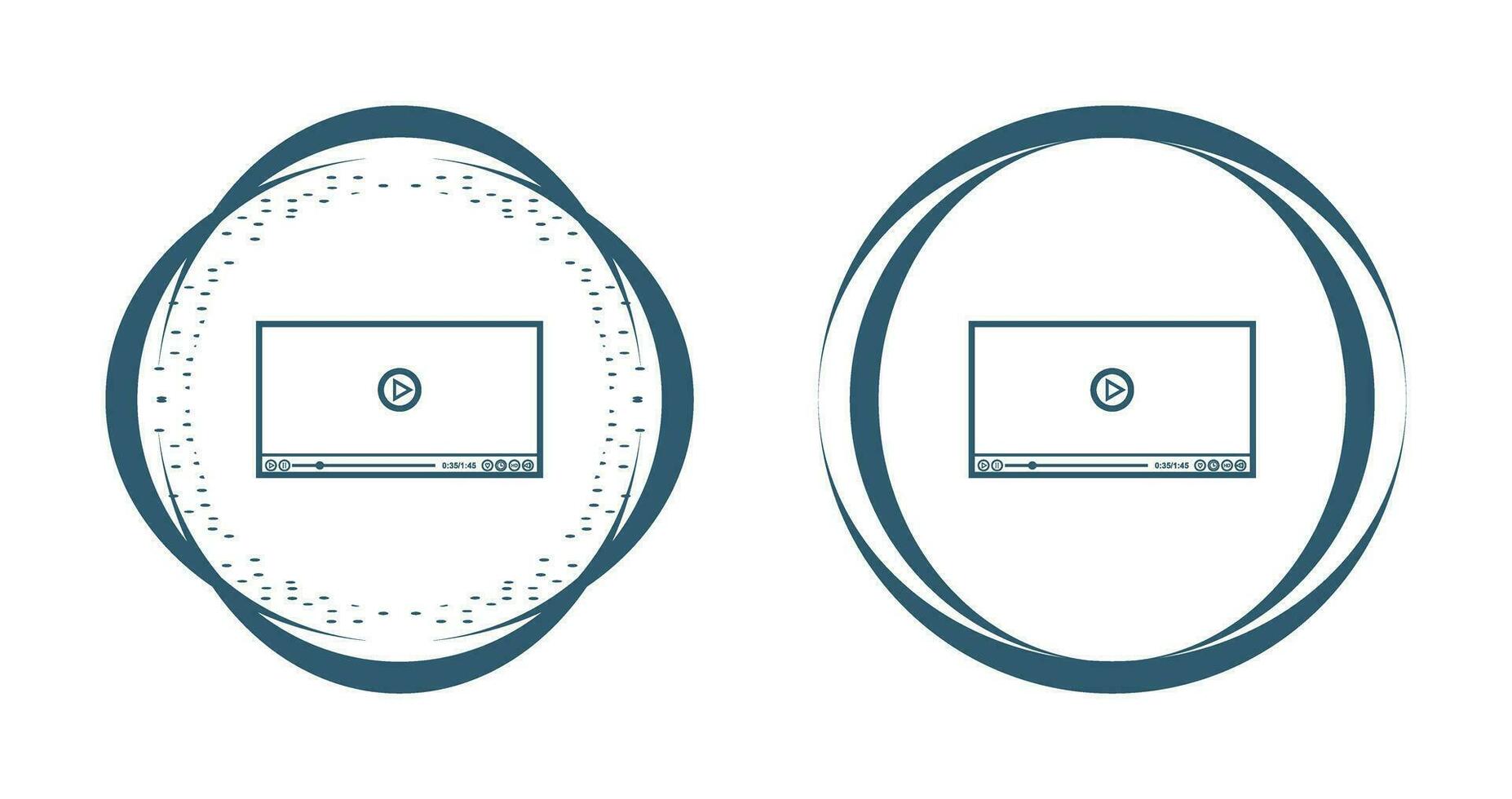 Video Player Vector Icon