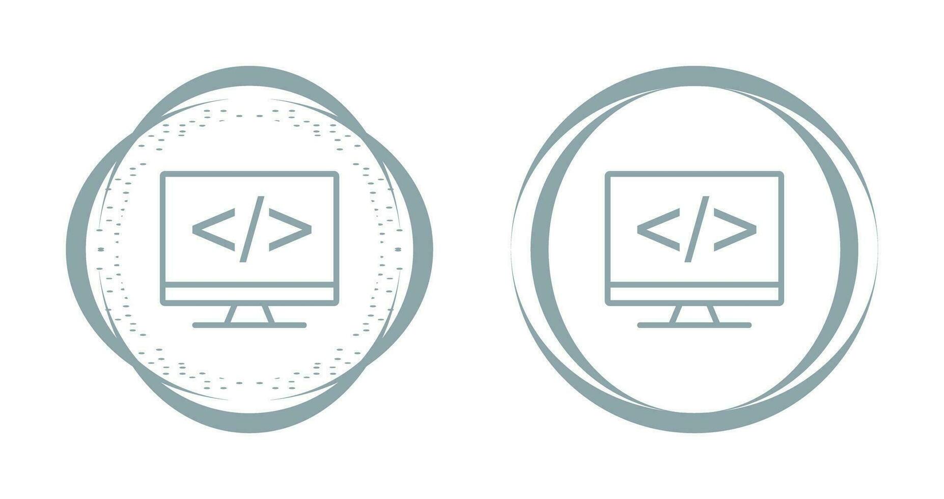 Coding on screen Vector Icon