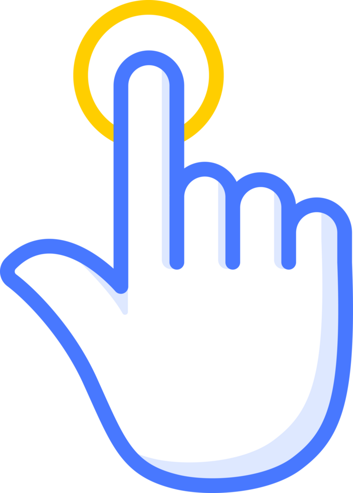 click finger hand icon png