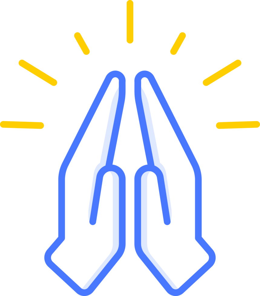 bön namaste hand emoji ikon png