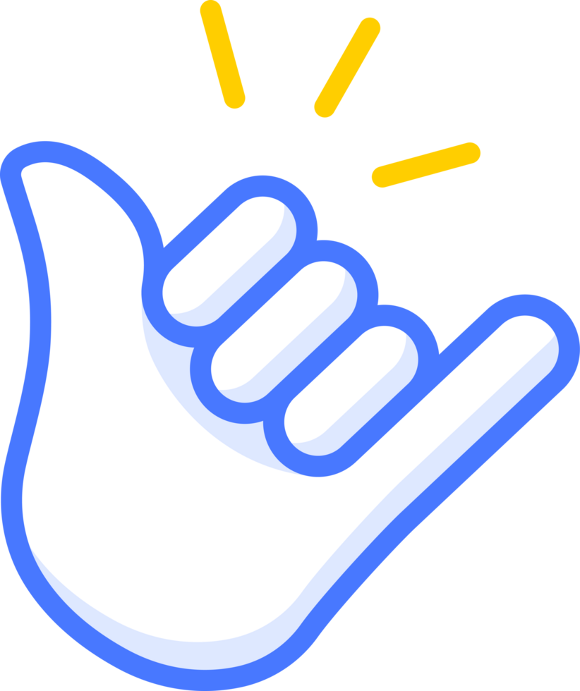 shaka sign hand emoji png