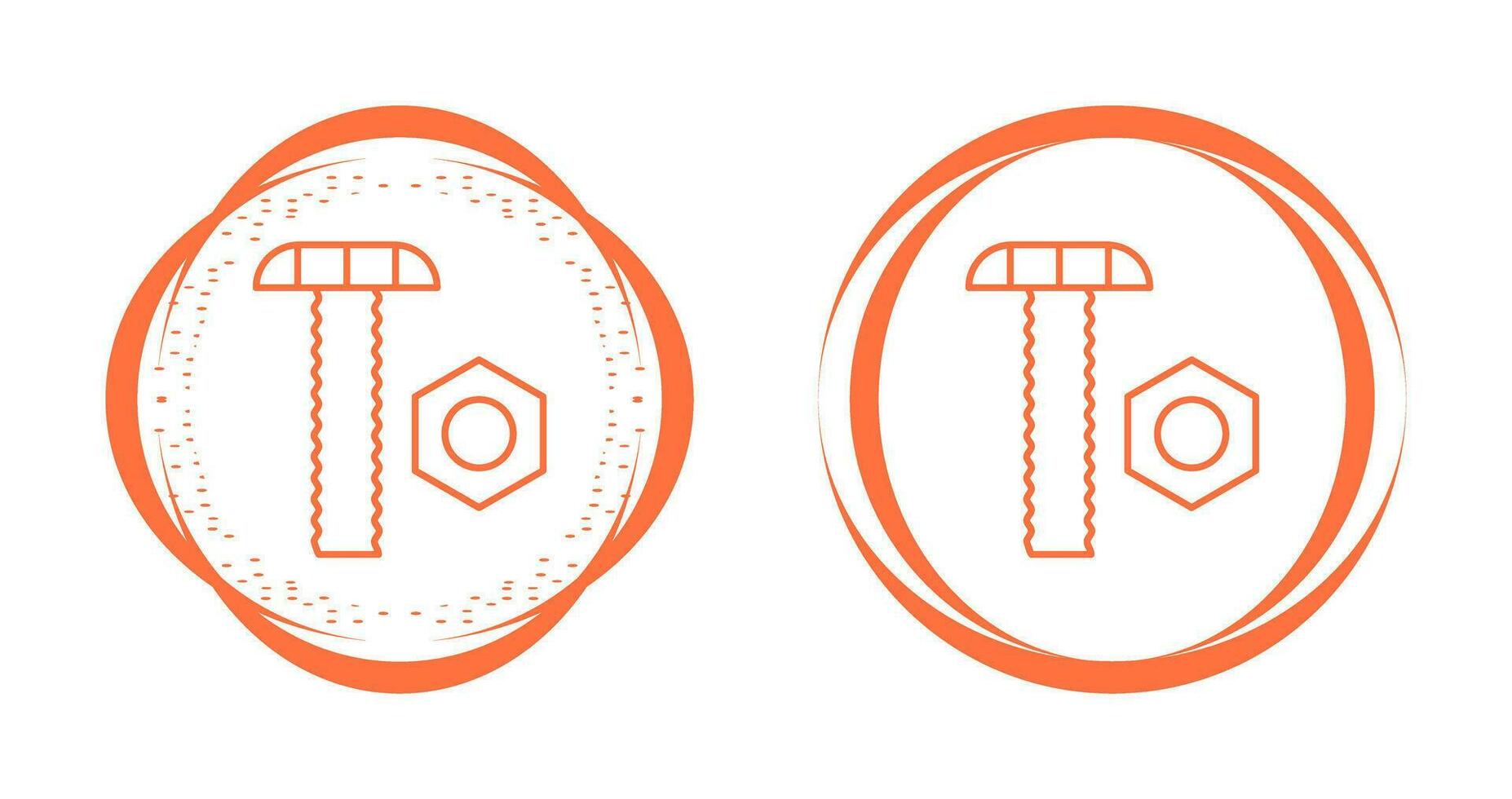 Nut and Bolt Vector Icon