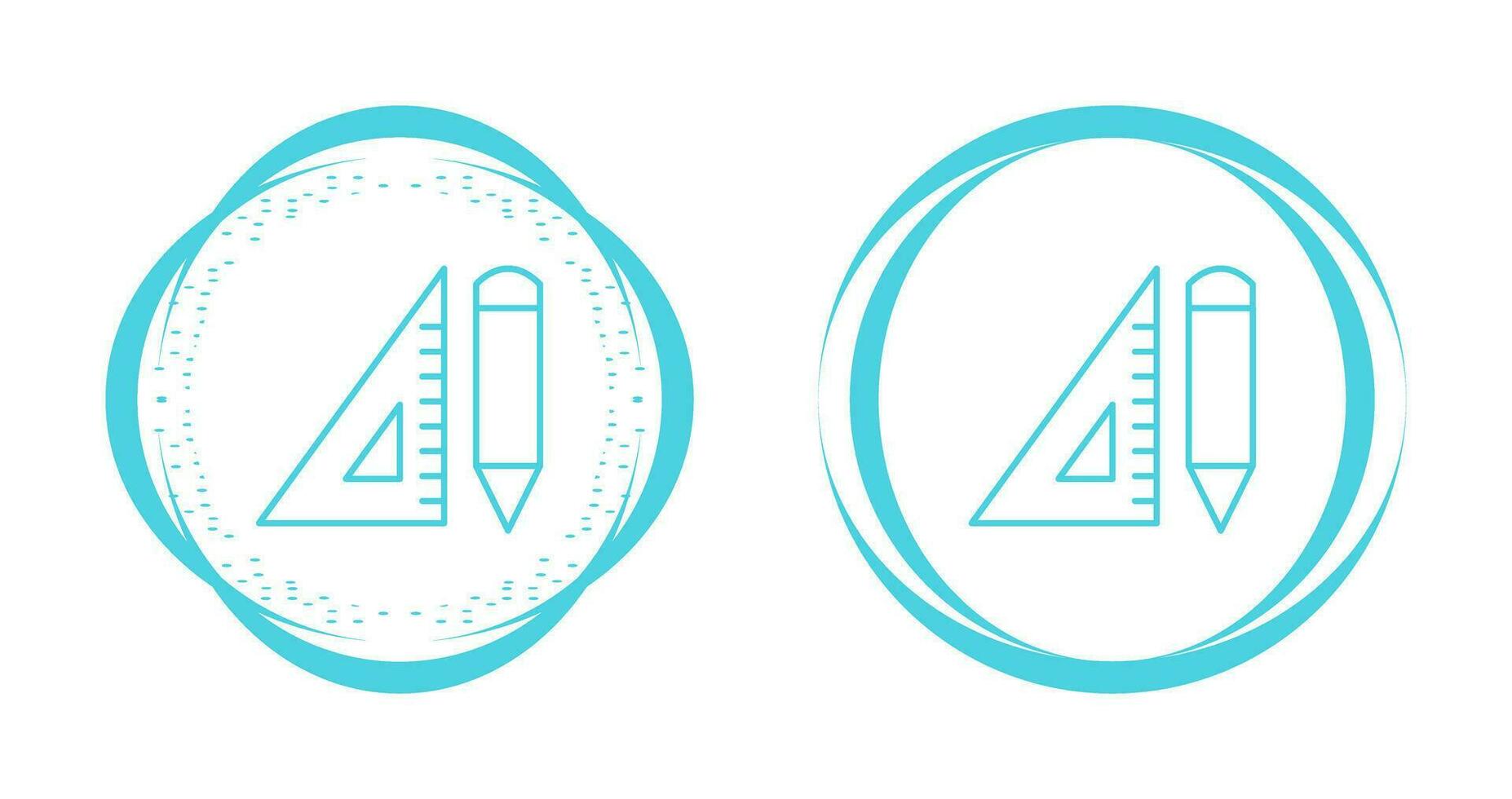 Pencil and Set Square Vector Icon