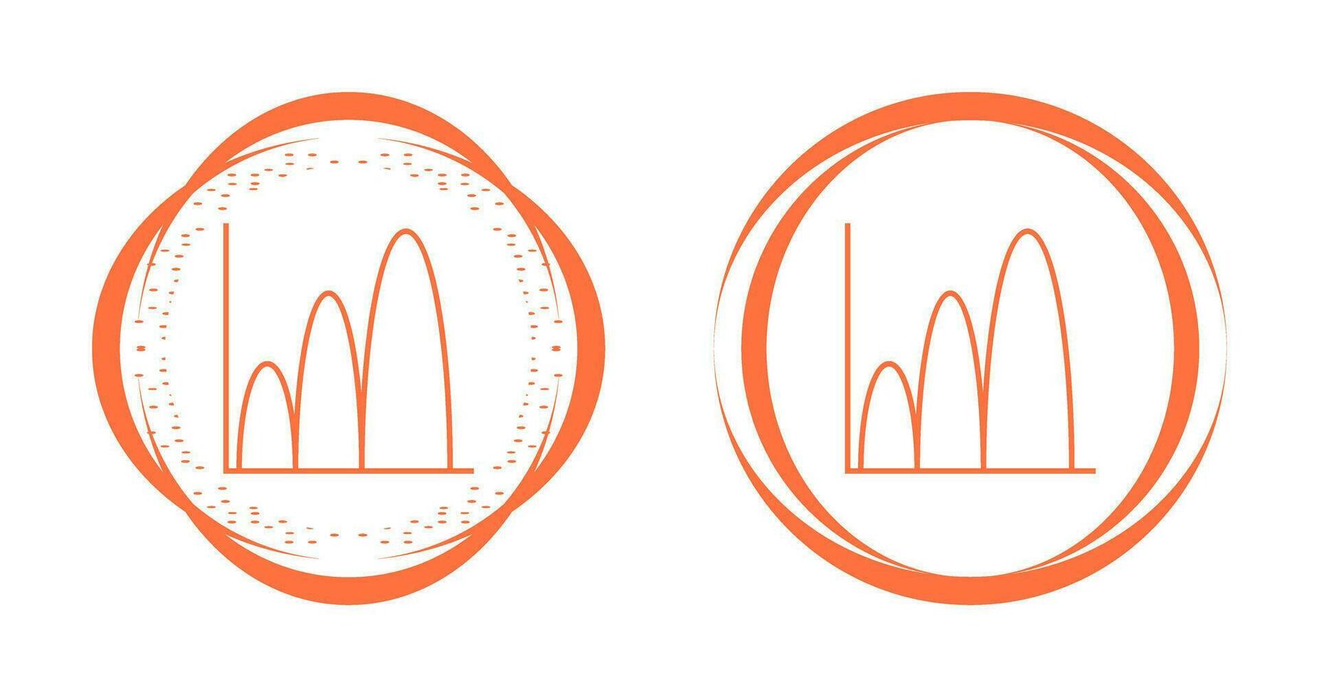 Bell Shaped Graph Vector Icon