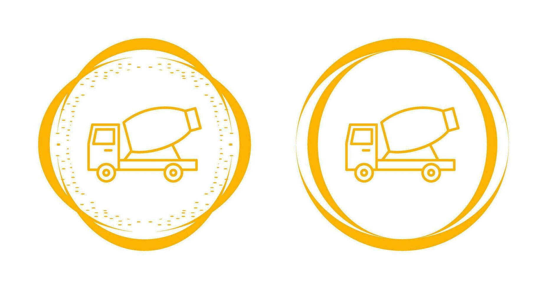 Cement Mixer Truck Vector Icon