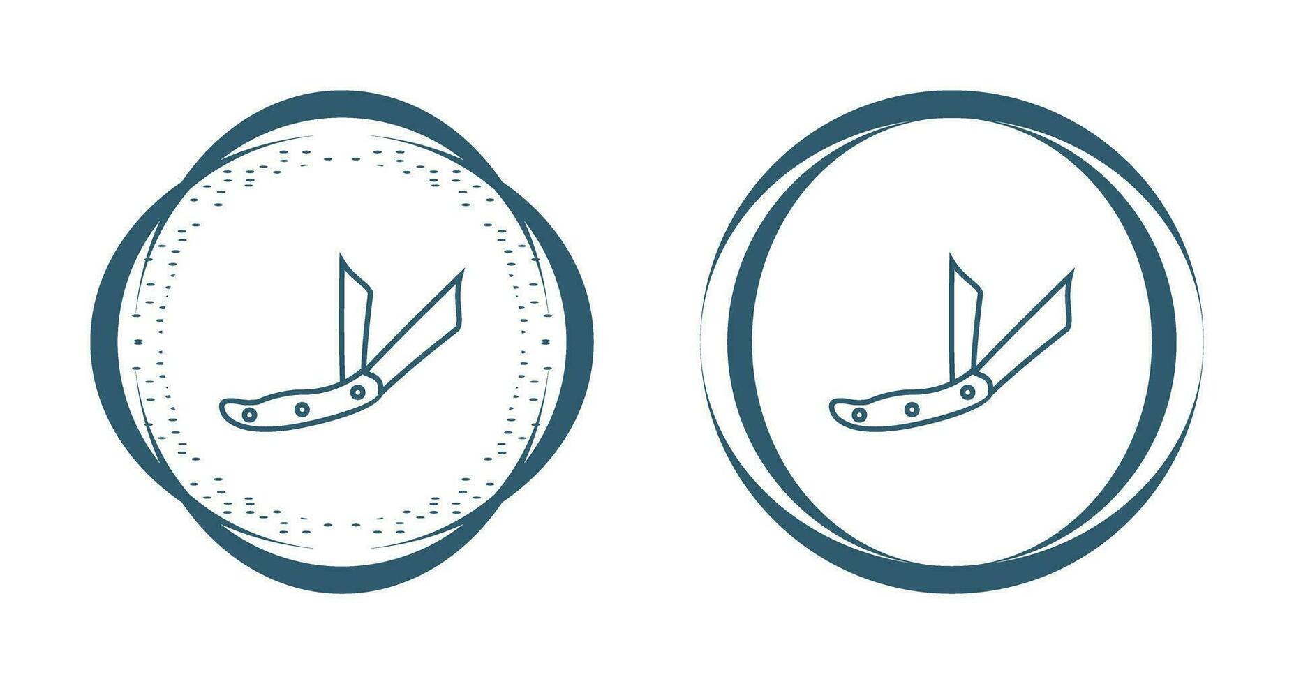 icono de vector de cuchillo de bolsillo de guardabosques