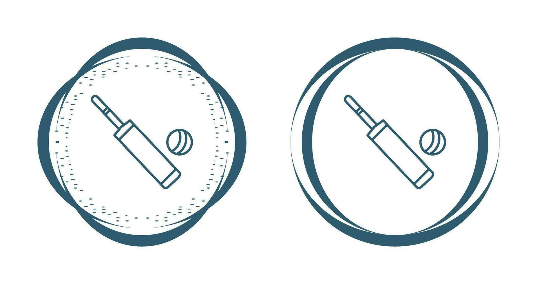 Cricket Bat and Ball Vector Icon
