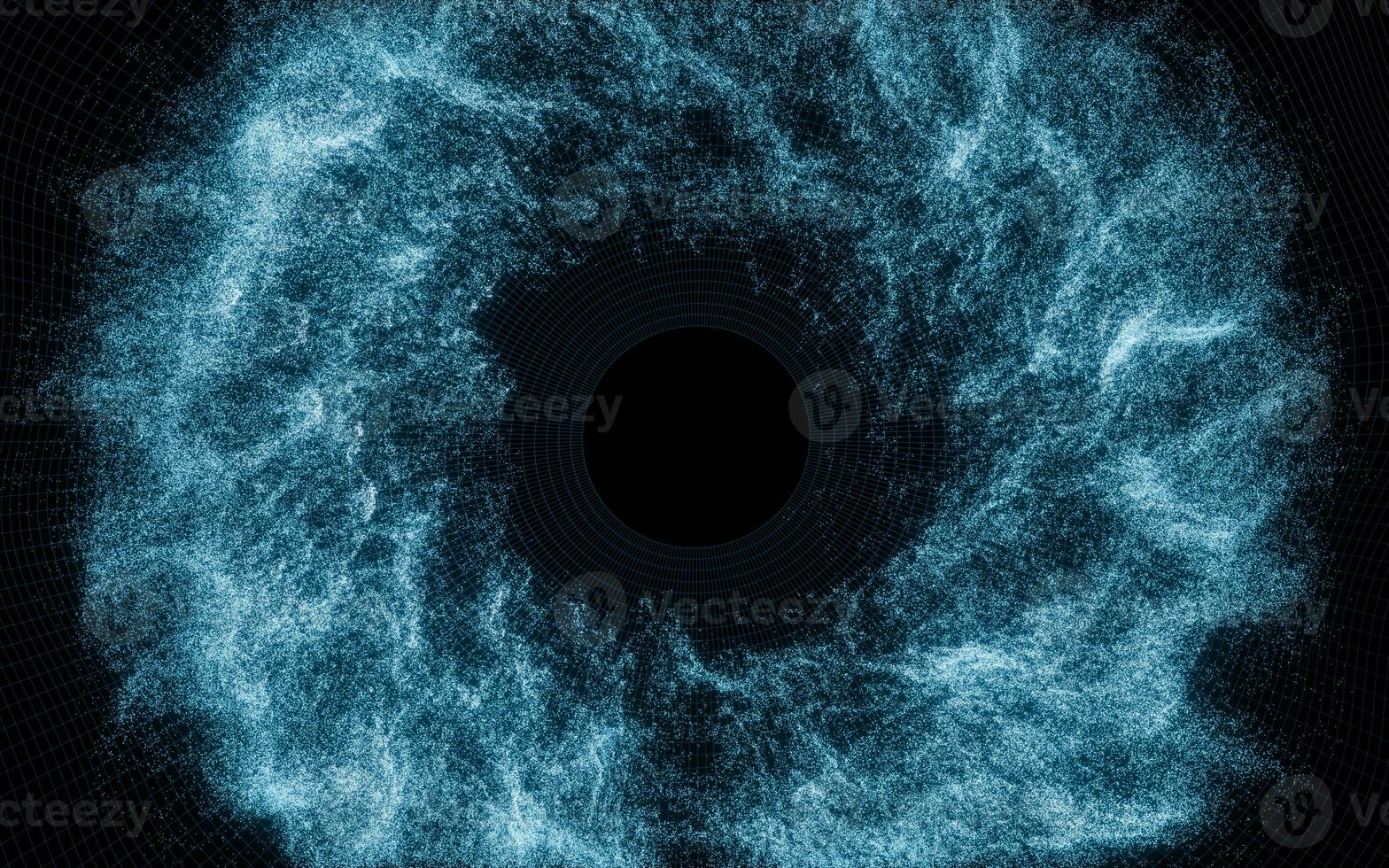 Abstract wave particles background, 3d rendering. photo