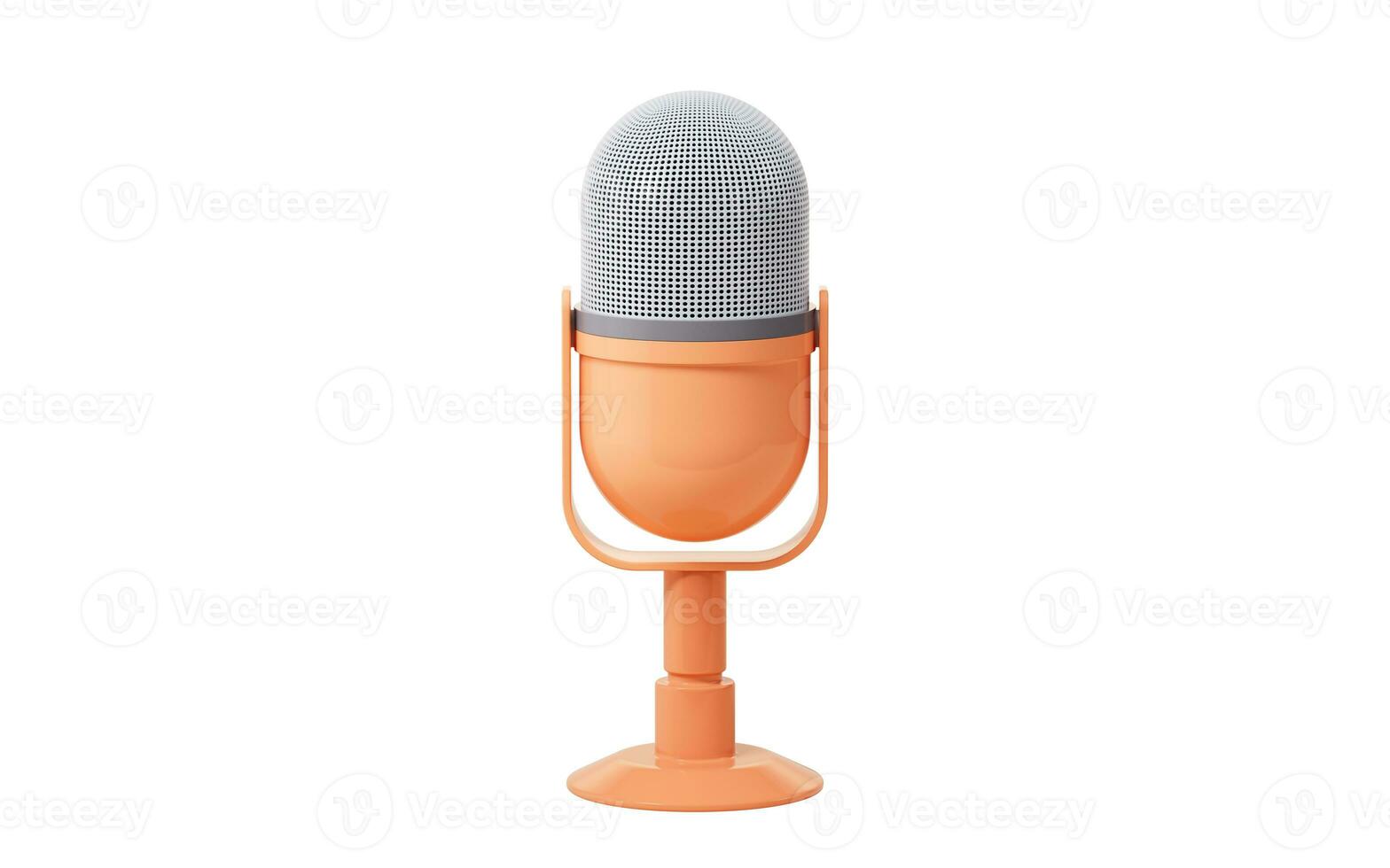 Microphone with cartoon style, 3d rendering. photo