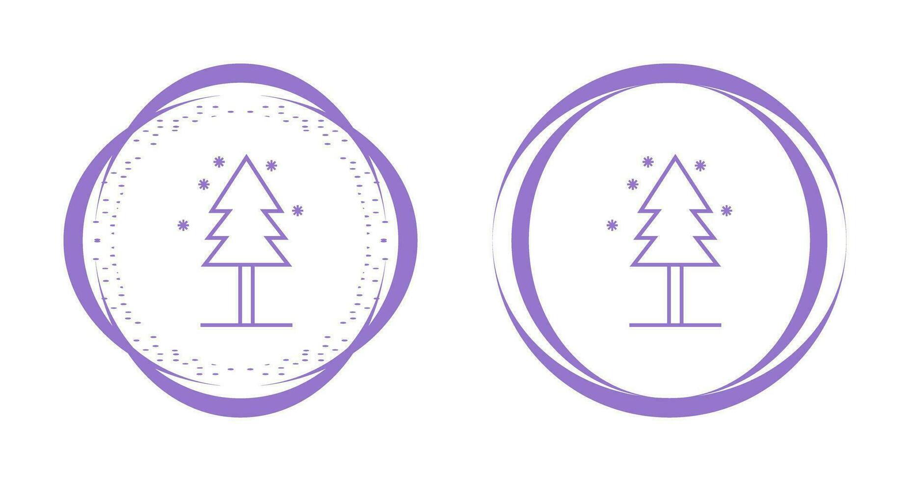 Tree in Snow Vector Icon