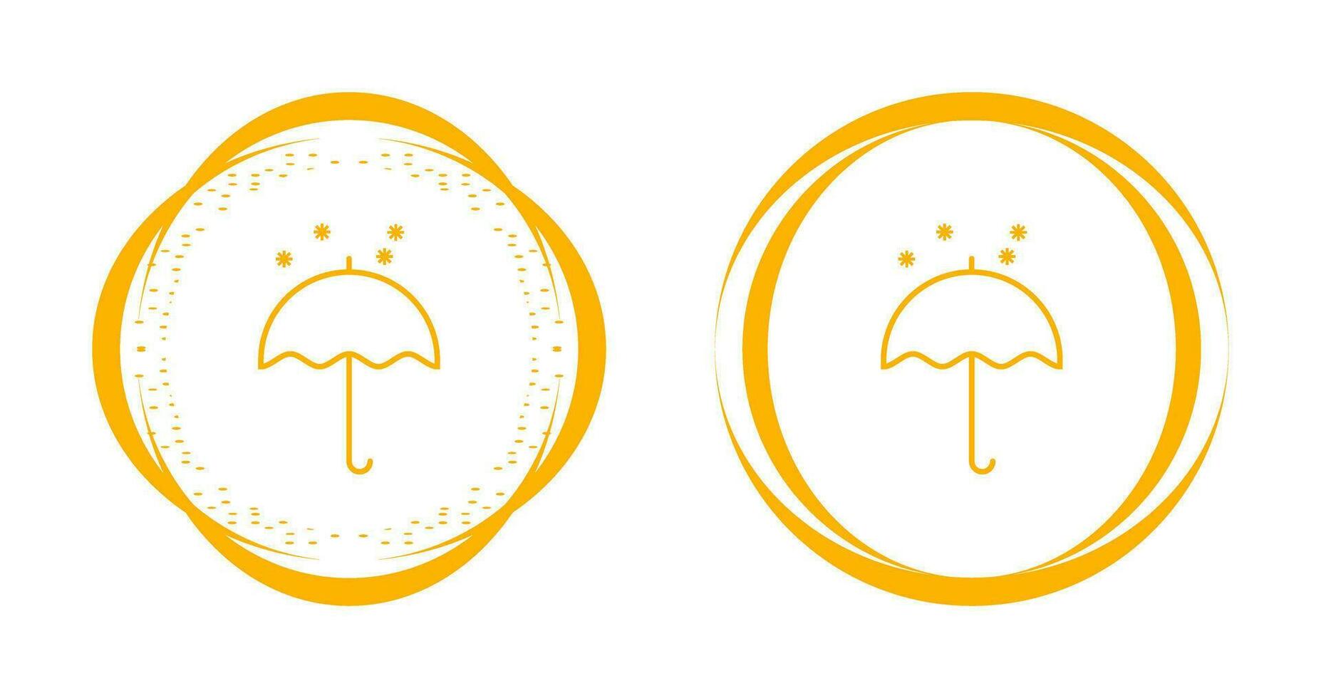 Umbrella with Snow Vector Icon
