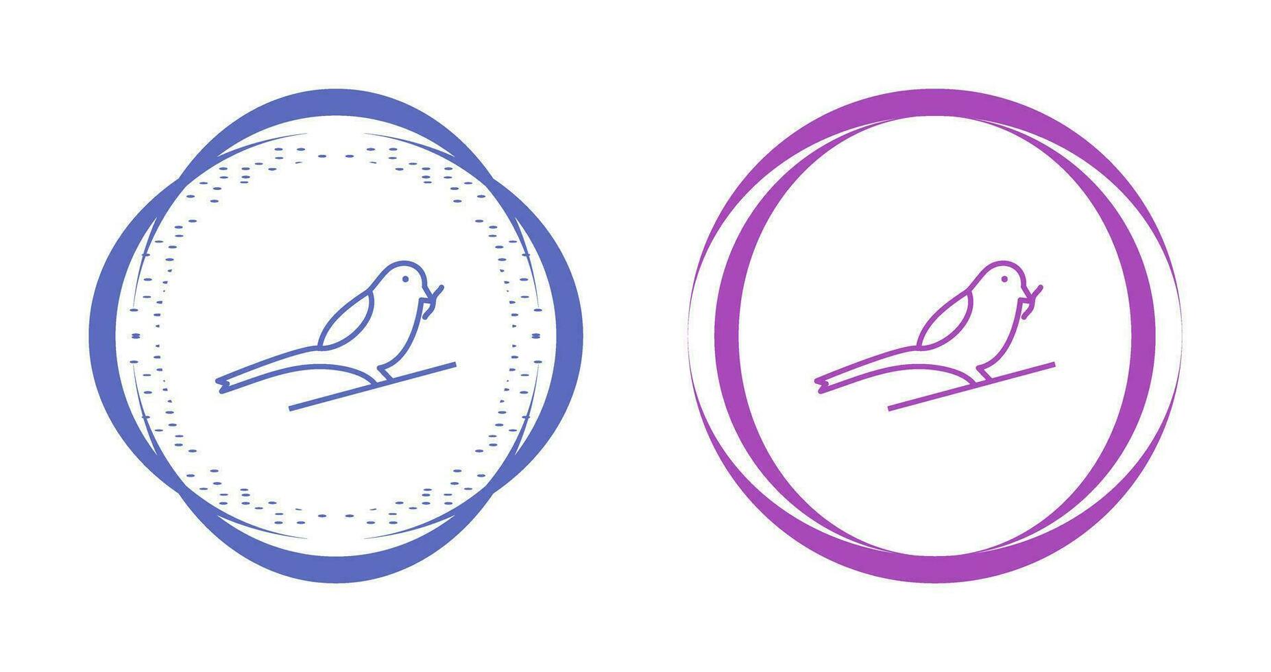 Bird Eating Worm Vector Icon