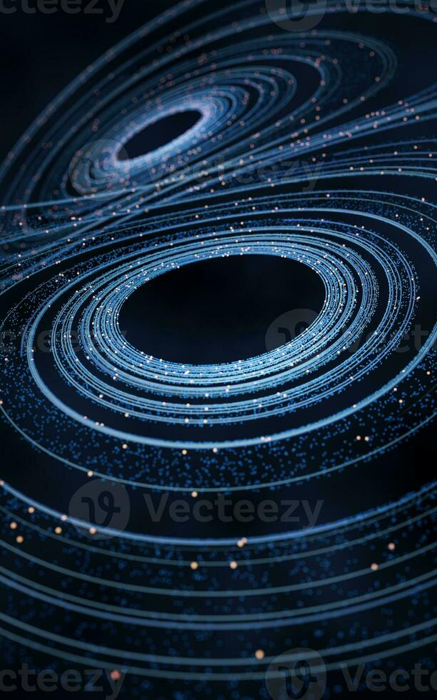 Flowing digital lines background, 3d rendering. photo