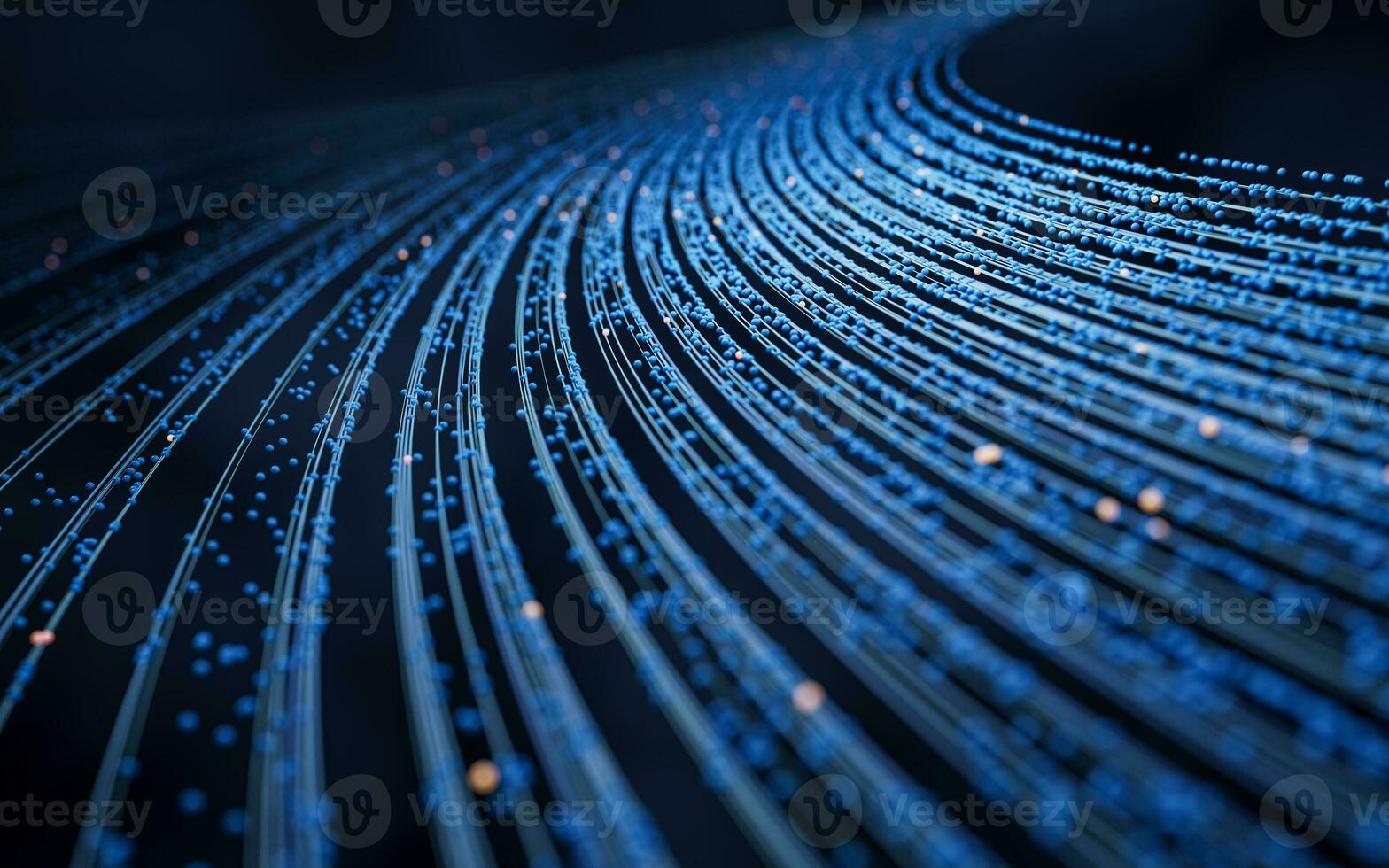 Flowing digital lines background, 3d rendering. photo