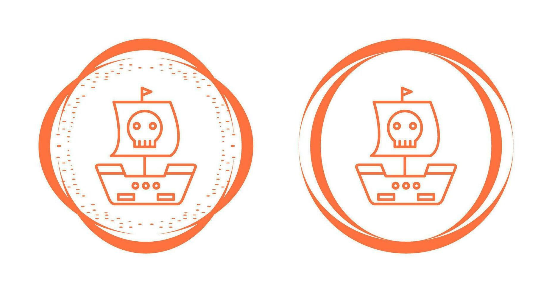 Pirate Ship Vector Icon