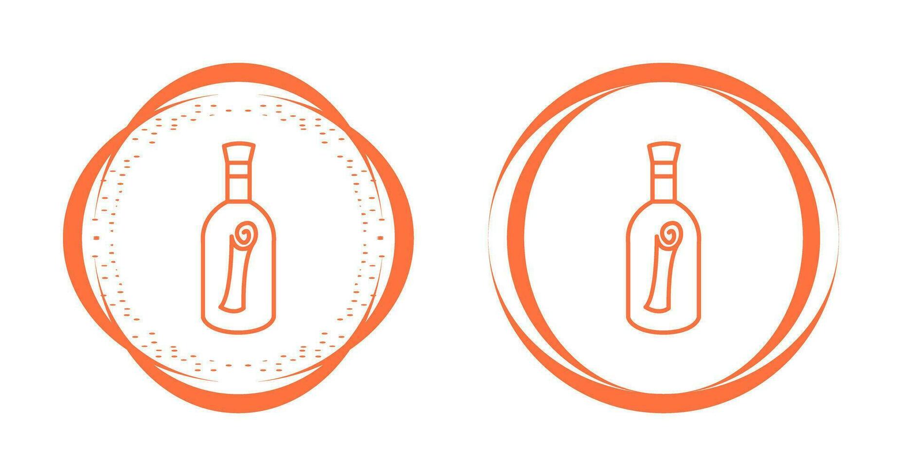 Scroll in Bottle Vector Icon