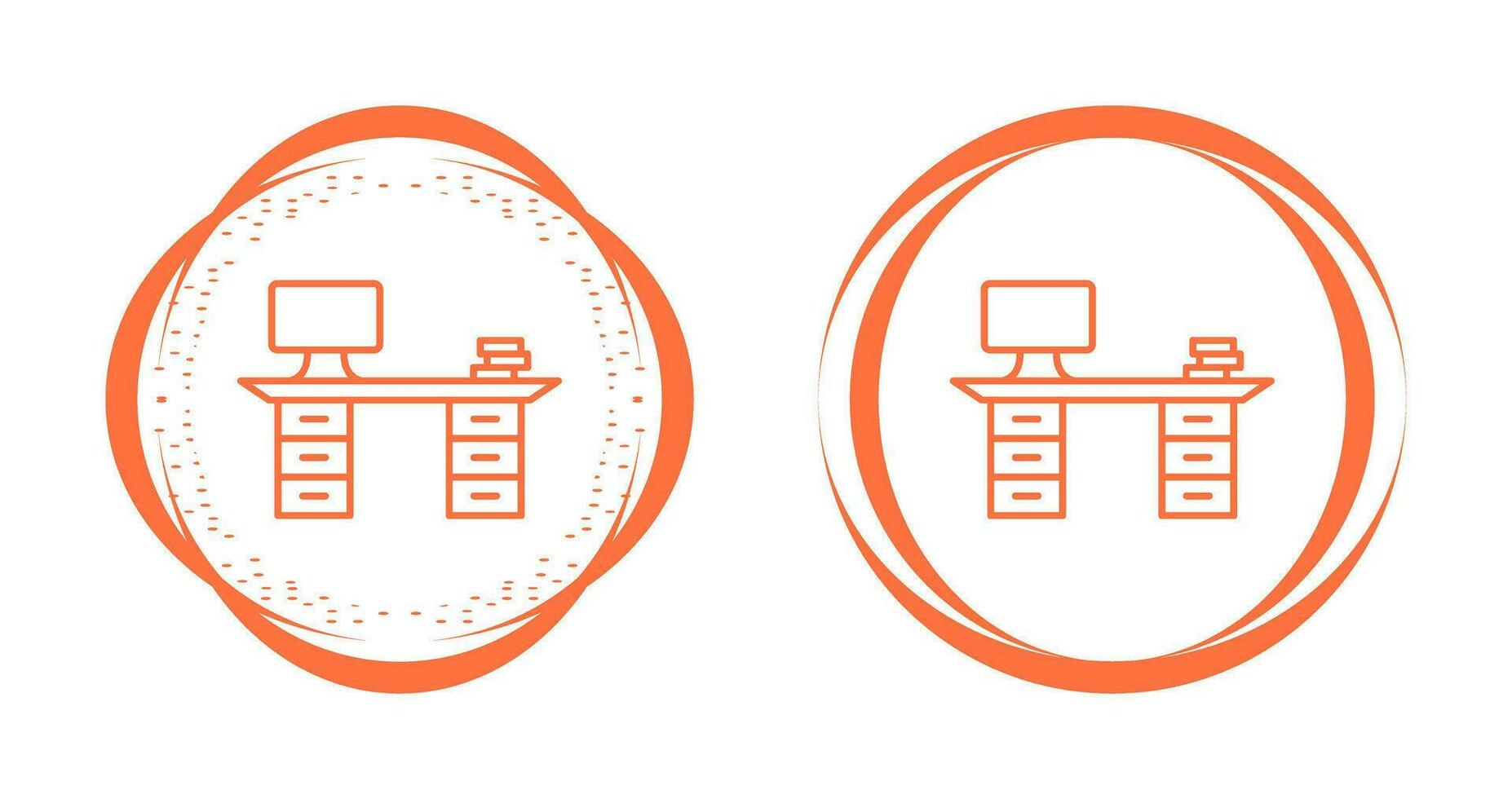 Table with Drawers Vector Icon