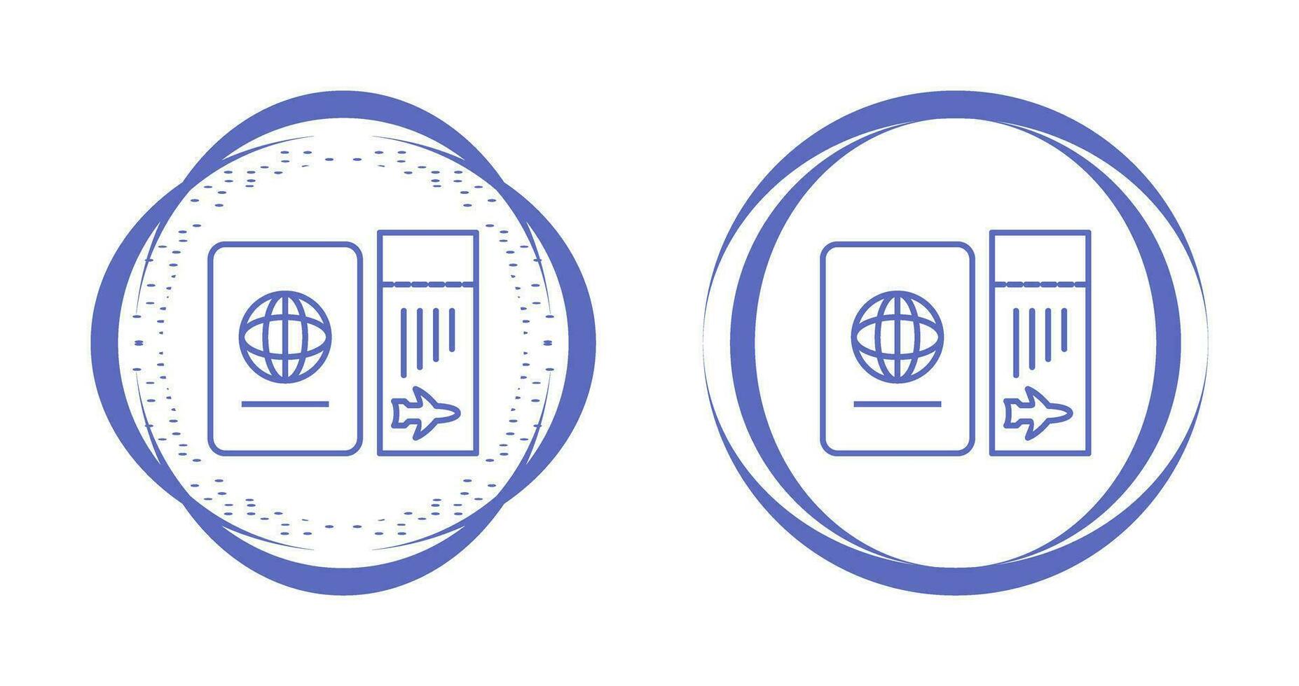 Ticket and Passport Vector Icon