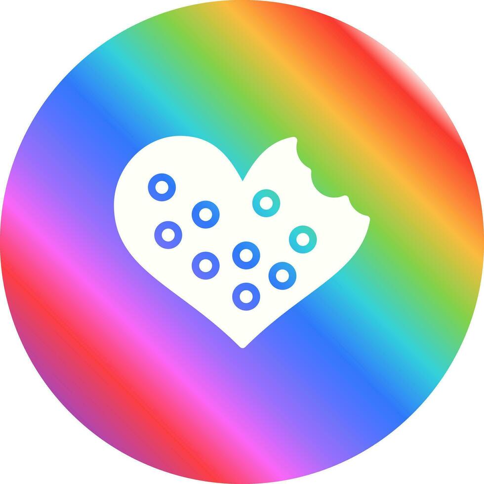 Heart shaped cookies Vector Icon