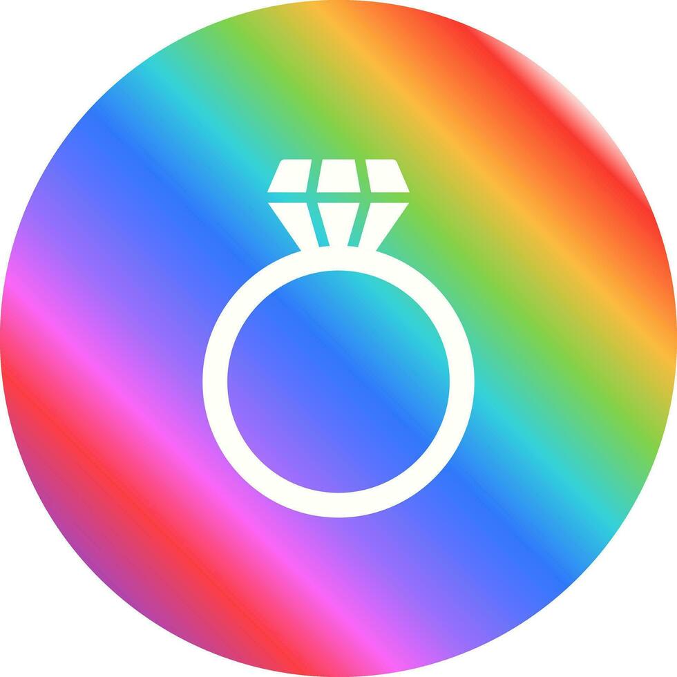 Diamond ring Vector Icon