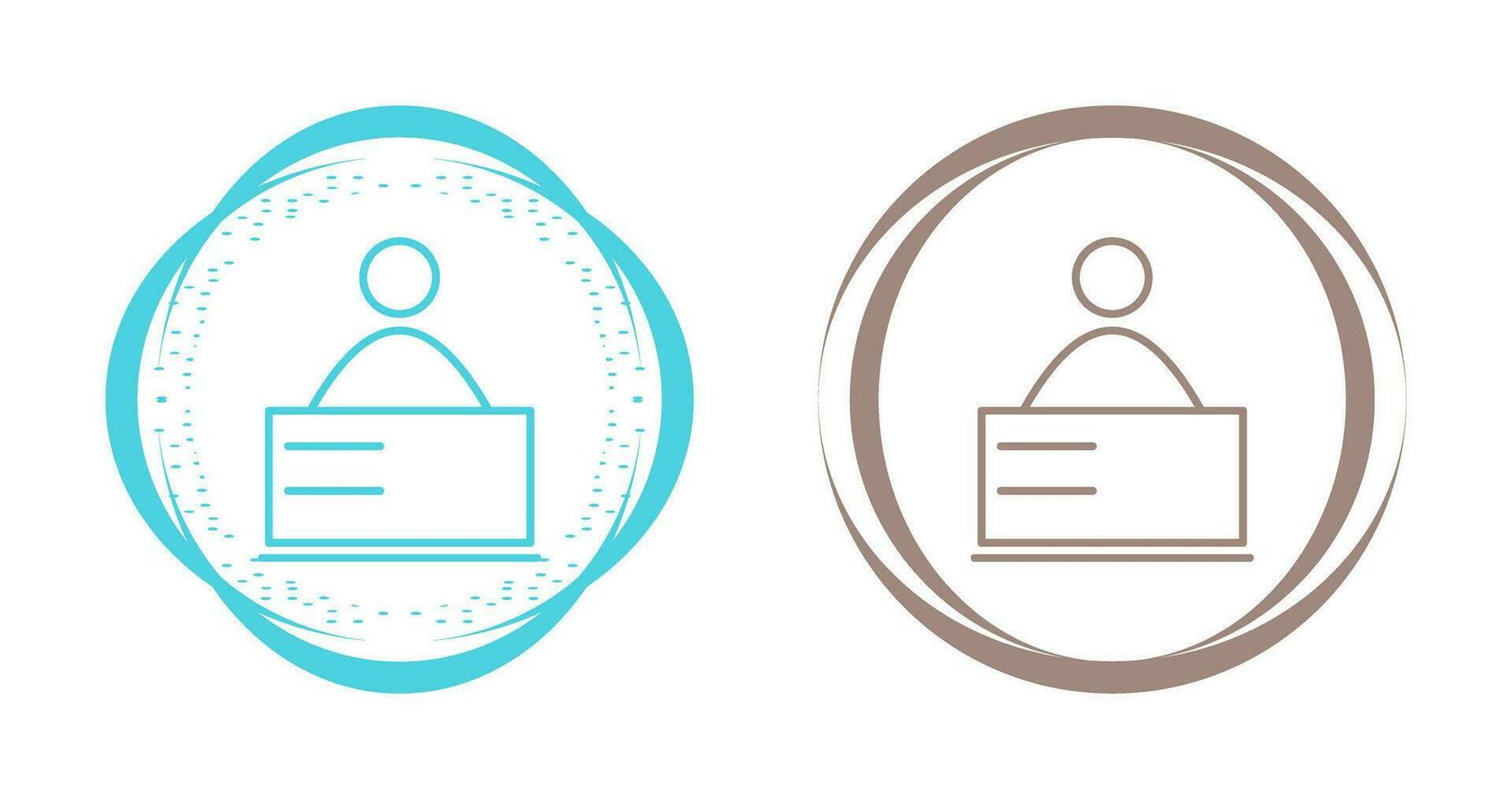Student using laptop Vector Icon