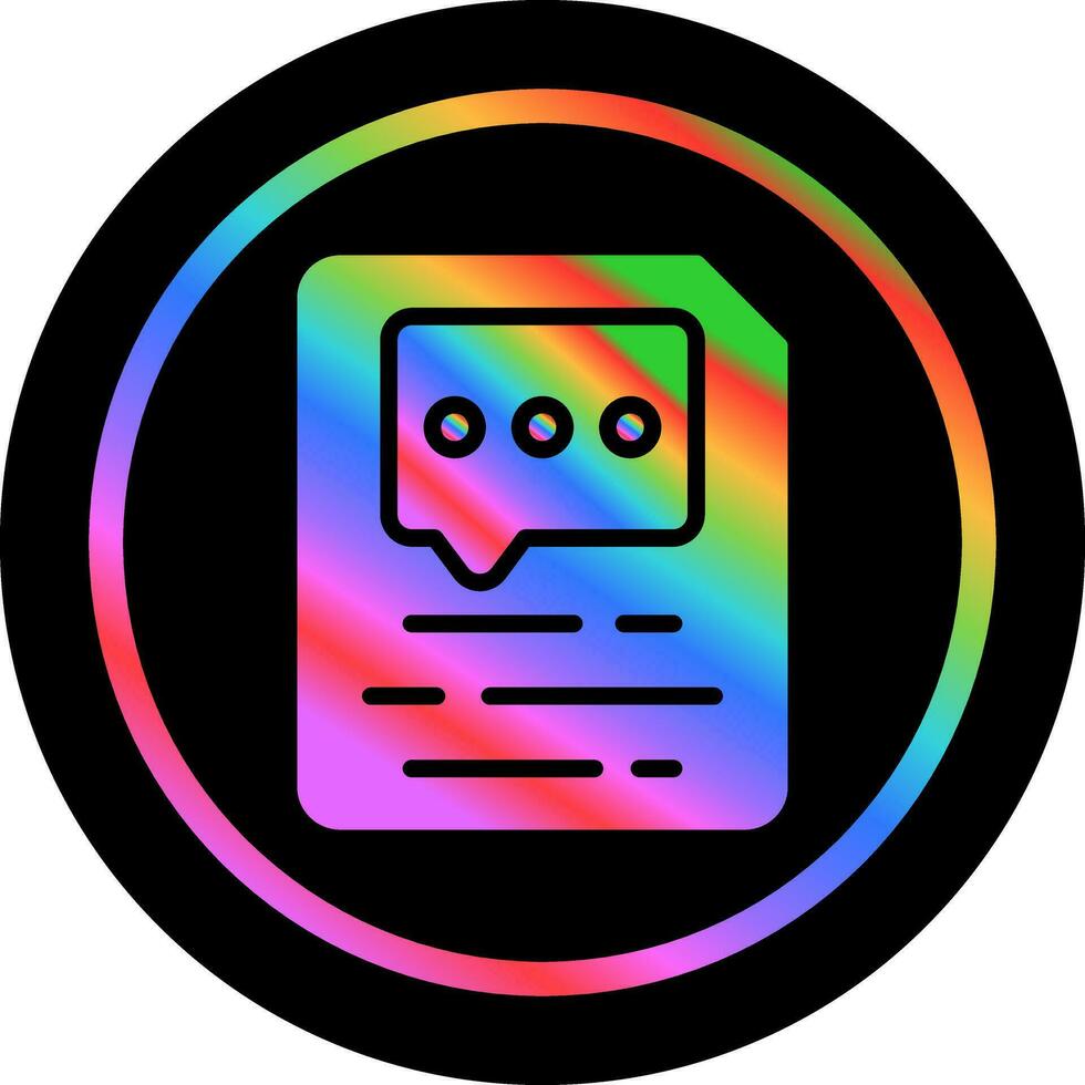 Document Insert Comment Vector Icon