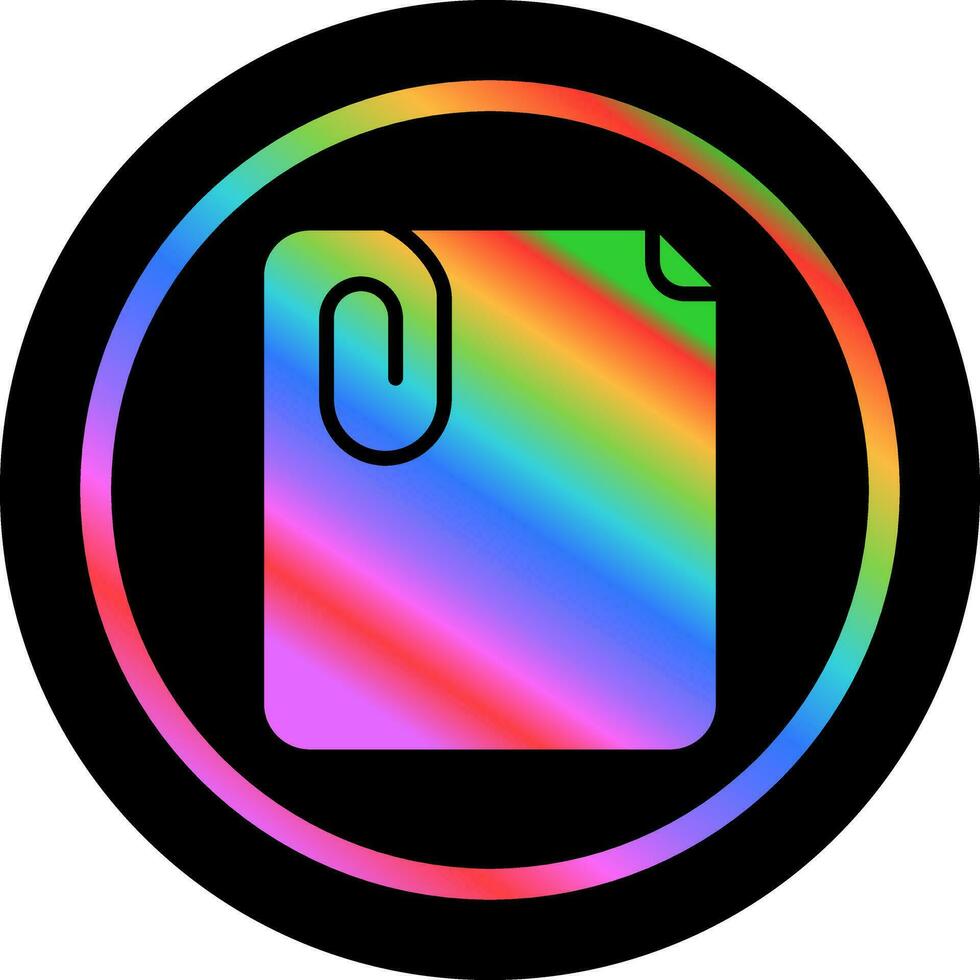 Paperclip with paper Vector Icon