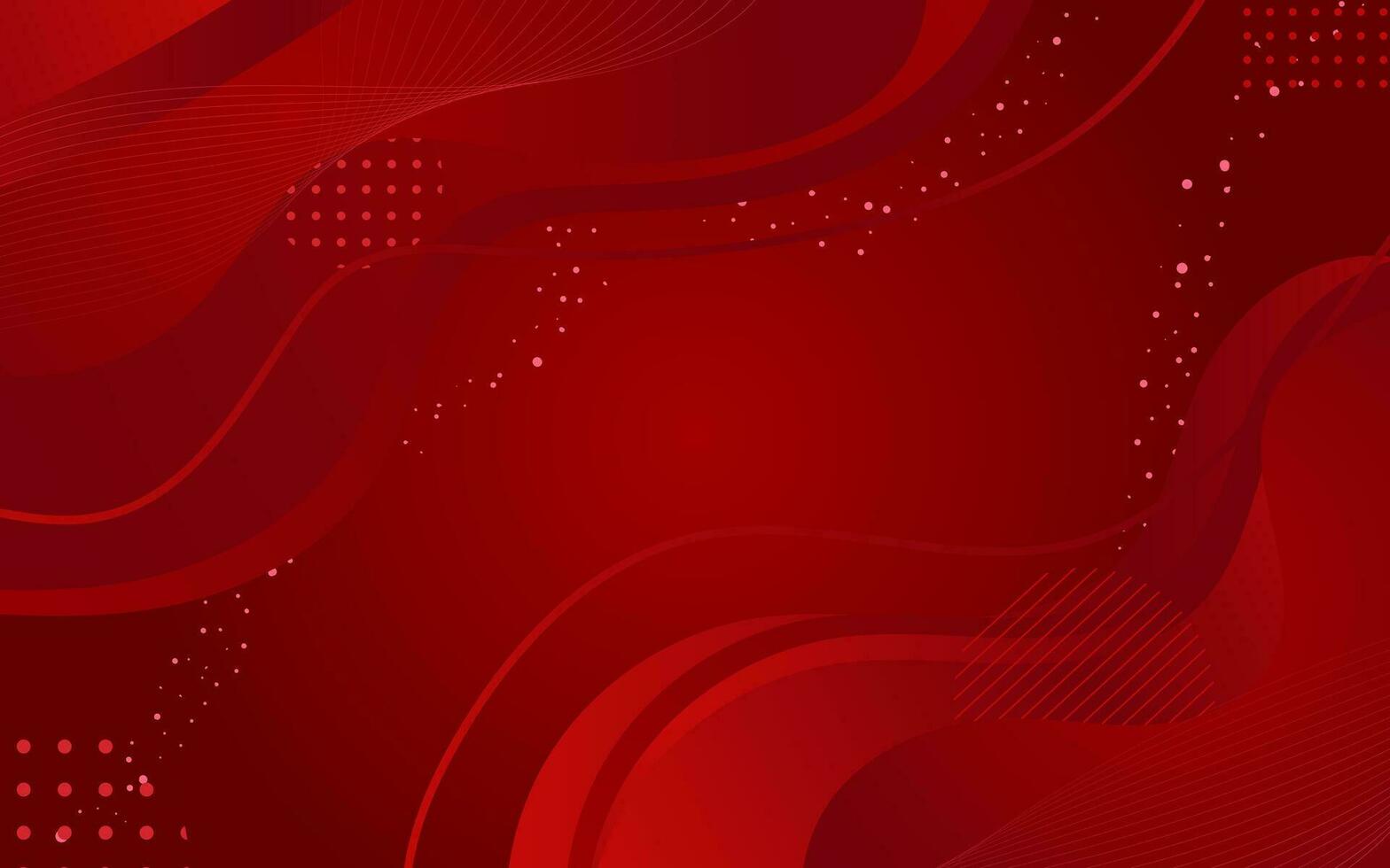 Red abstract background with gradient dynamic shapes vector