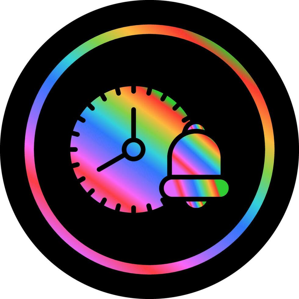 Clock with reminder bell Vector Icon