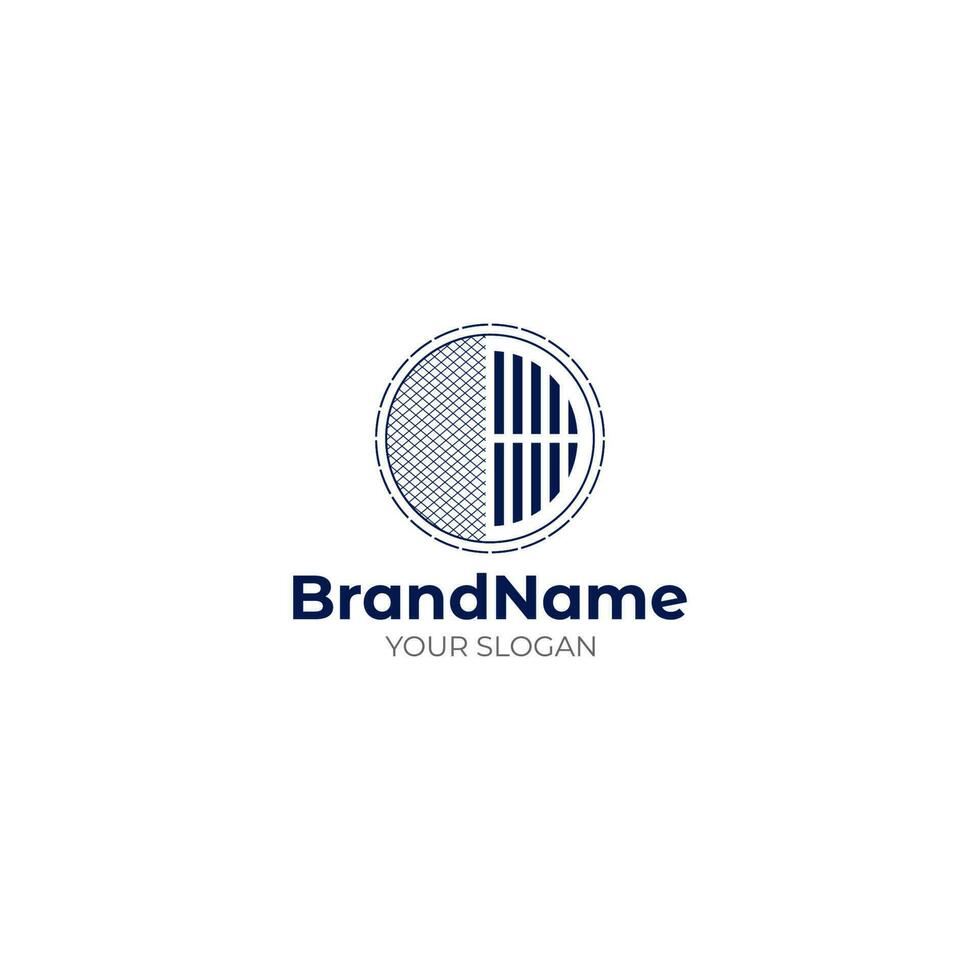 circle manhole logo design vector