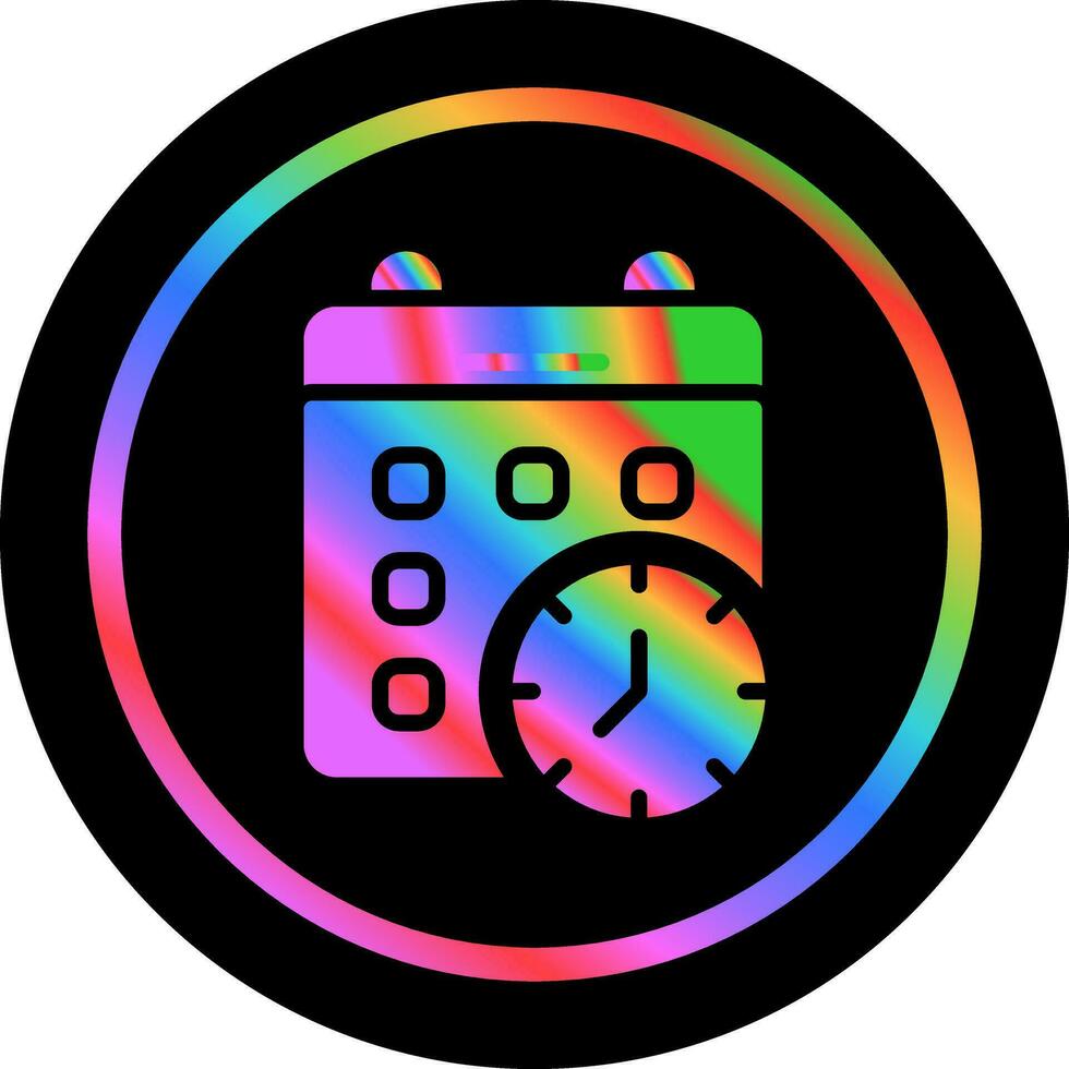 Calender Clock Vector Icon