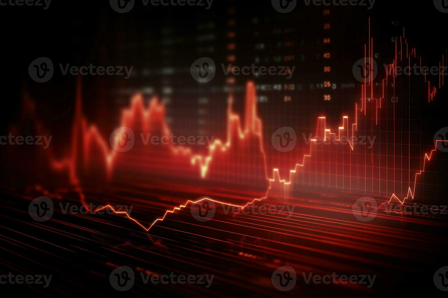 Finance stock market graph data.financial analytics and Business concept.Created with Generative AI technology. photo