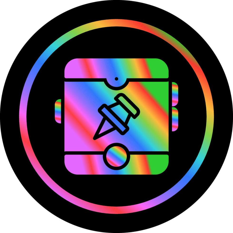 Thumbtack with tablet Vector Icon