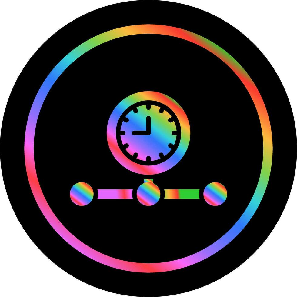 icono de vector de línea de tiempo