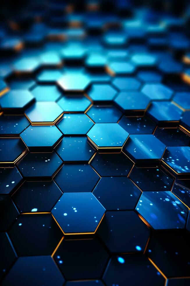 Digital hexagon background abstract design photo