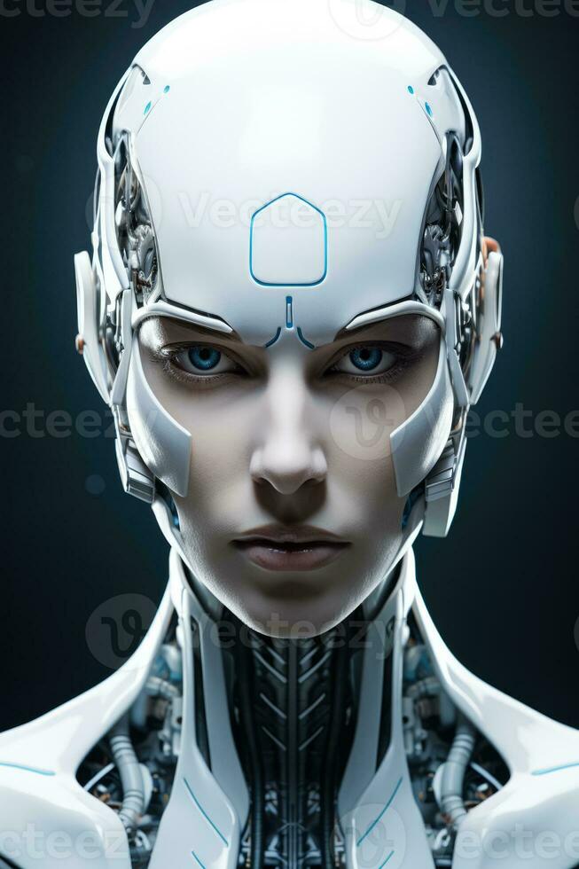 AI in humanoid head photo