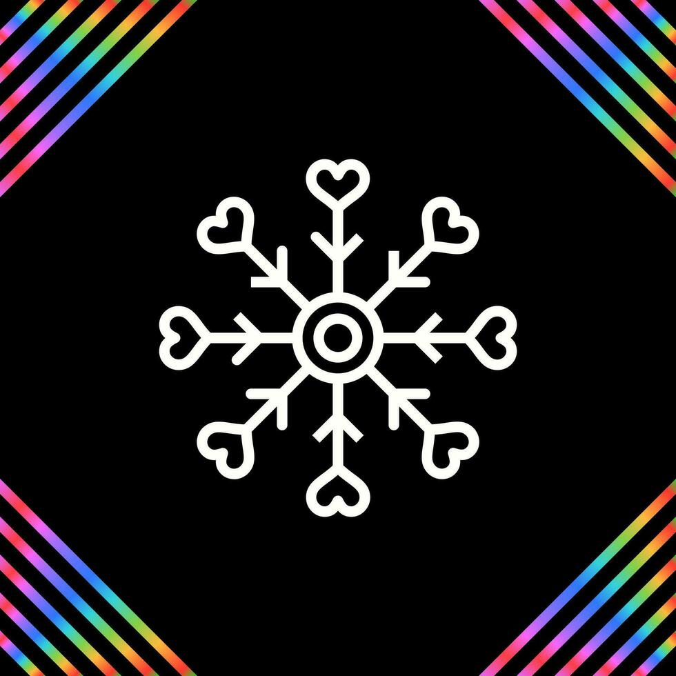 amor copo de nieve vector icono