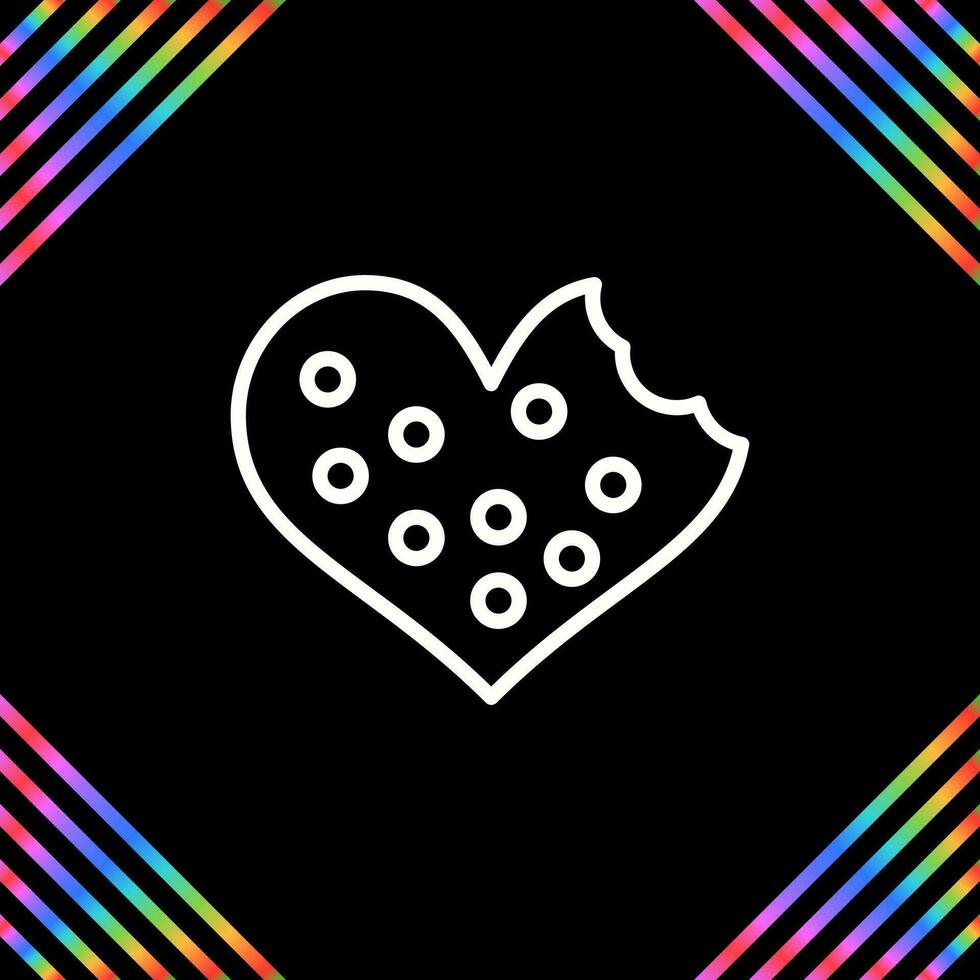 Heart shaped cookies Vector Icon