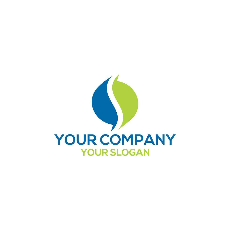 circle S logo design template vector