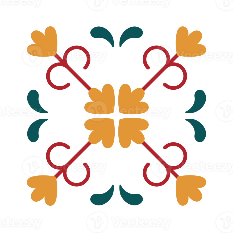 Traditional Mexican pattern element png