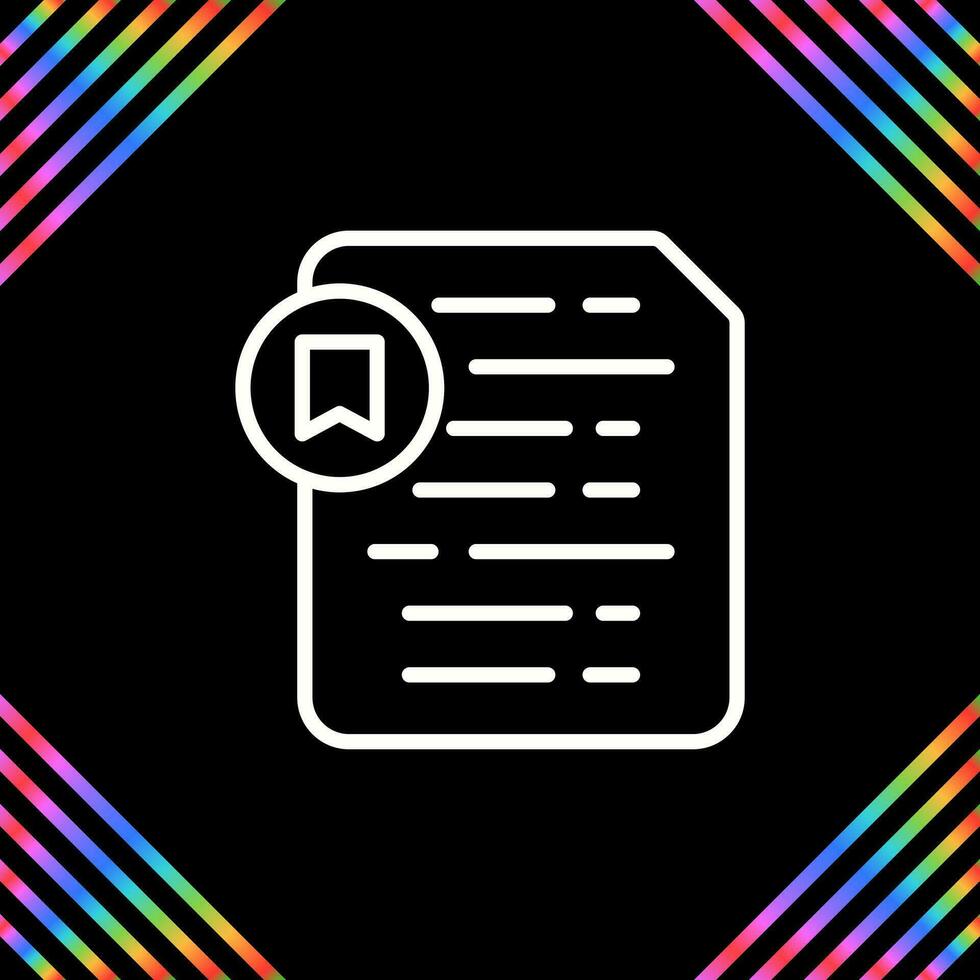 Document Insert Bookmark Vector Icon