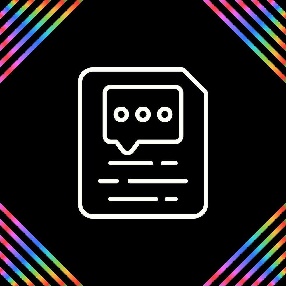 Document Insert Comment Vector Icon
