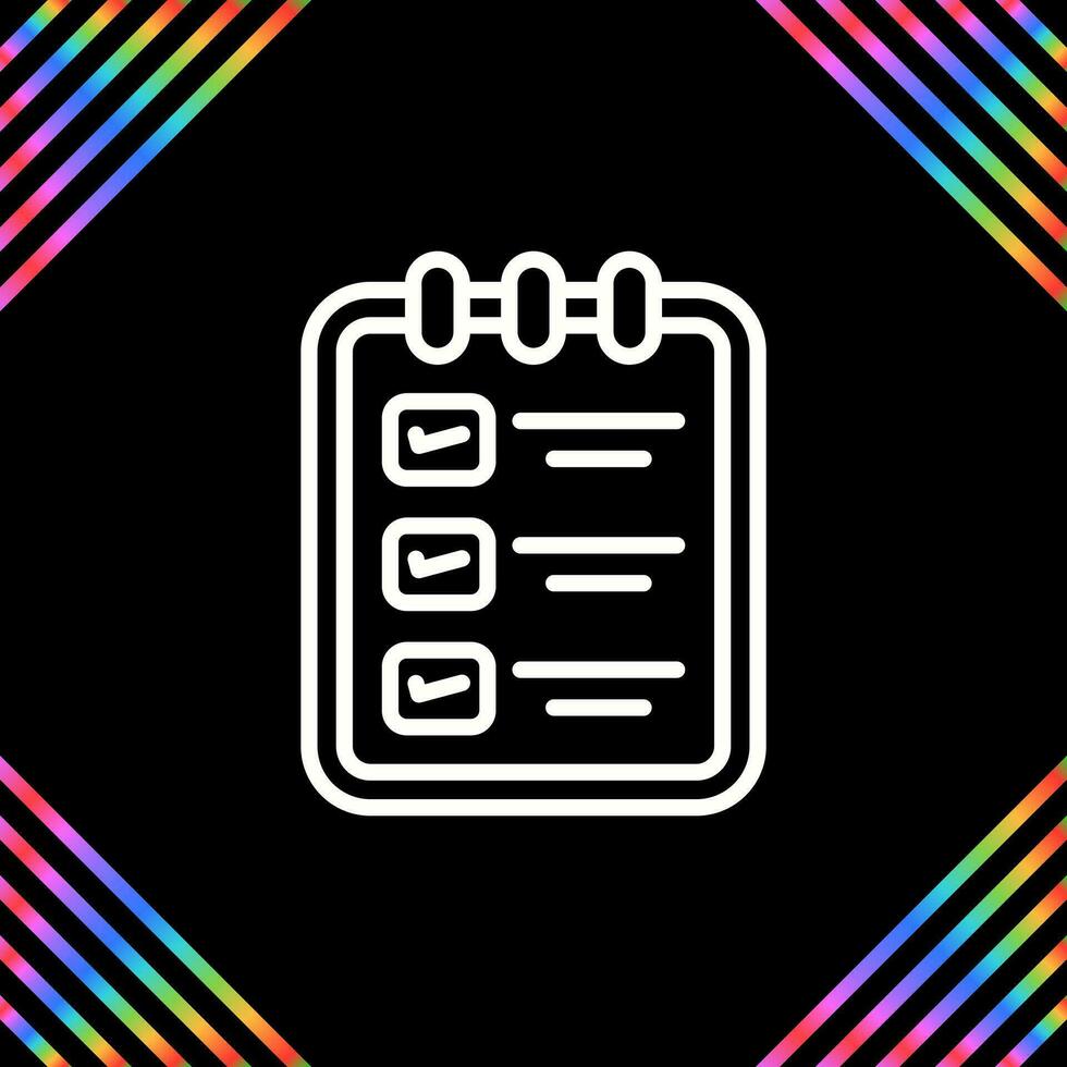 Memo pad with checklist Vector Icon