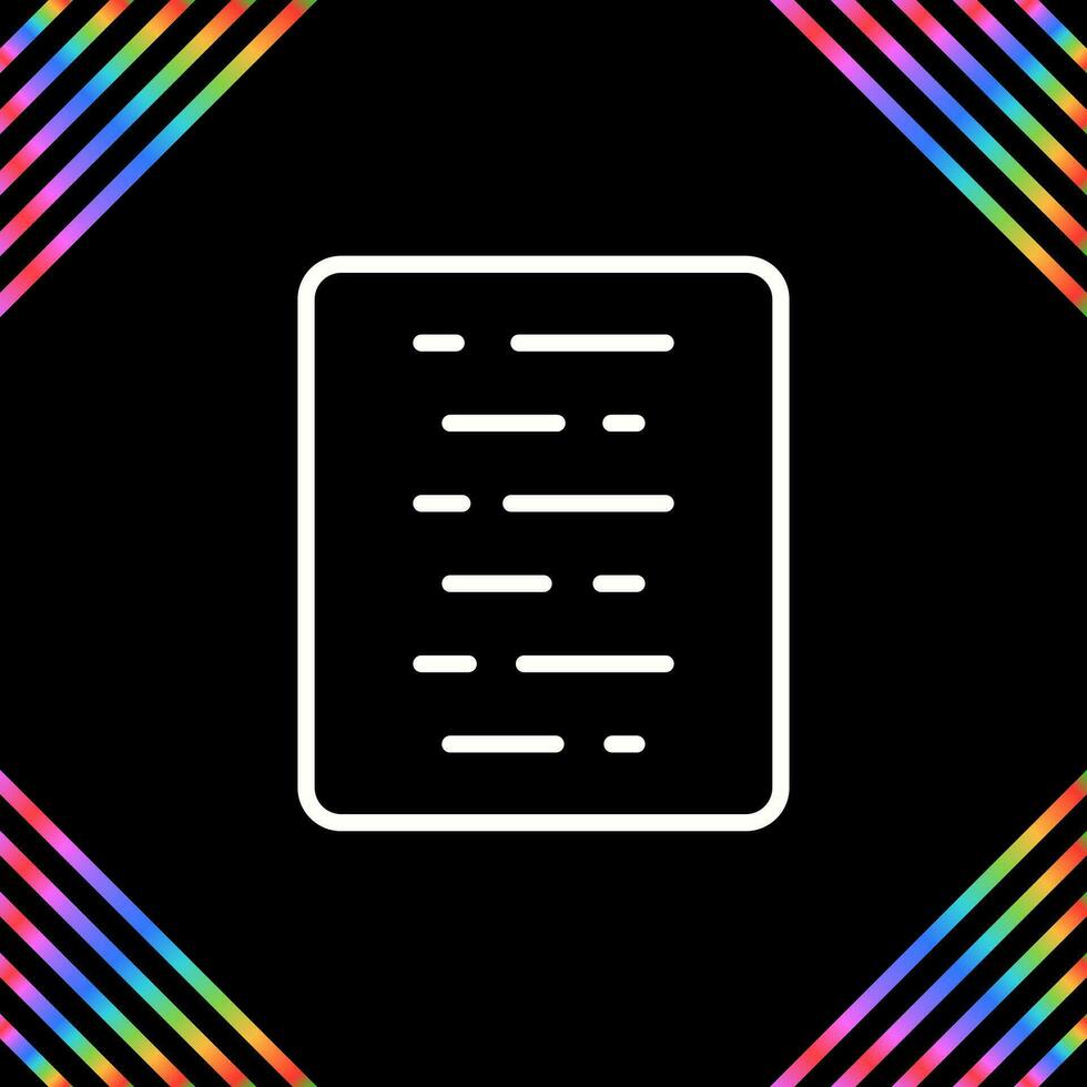 Document Align Center Vector Icon