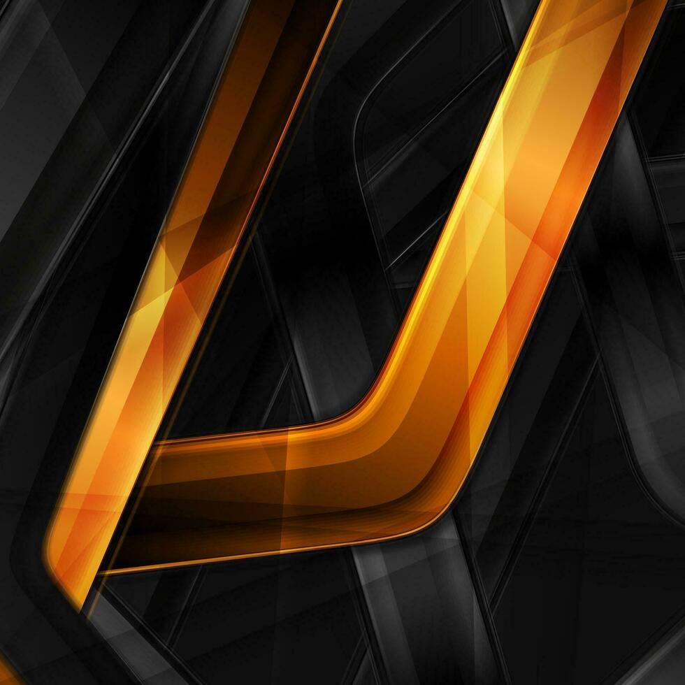 Geometric modern black glossy and luxury golden stripes abstract background vector
