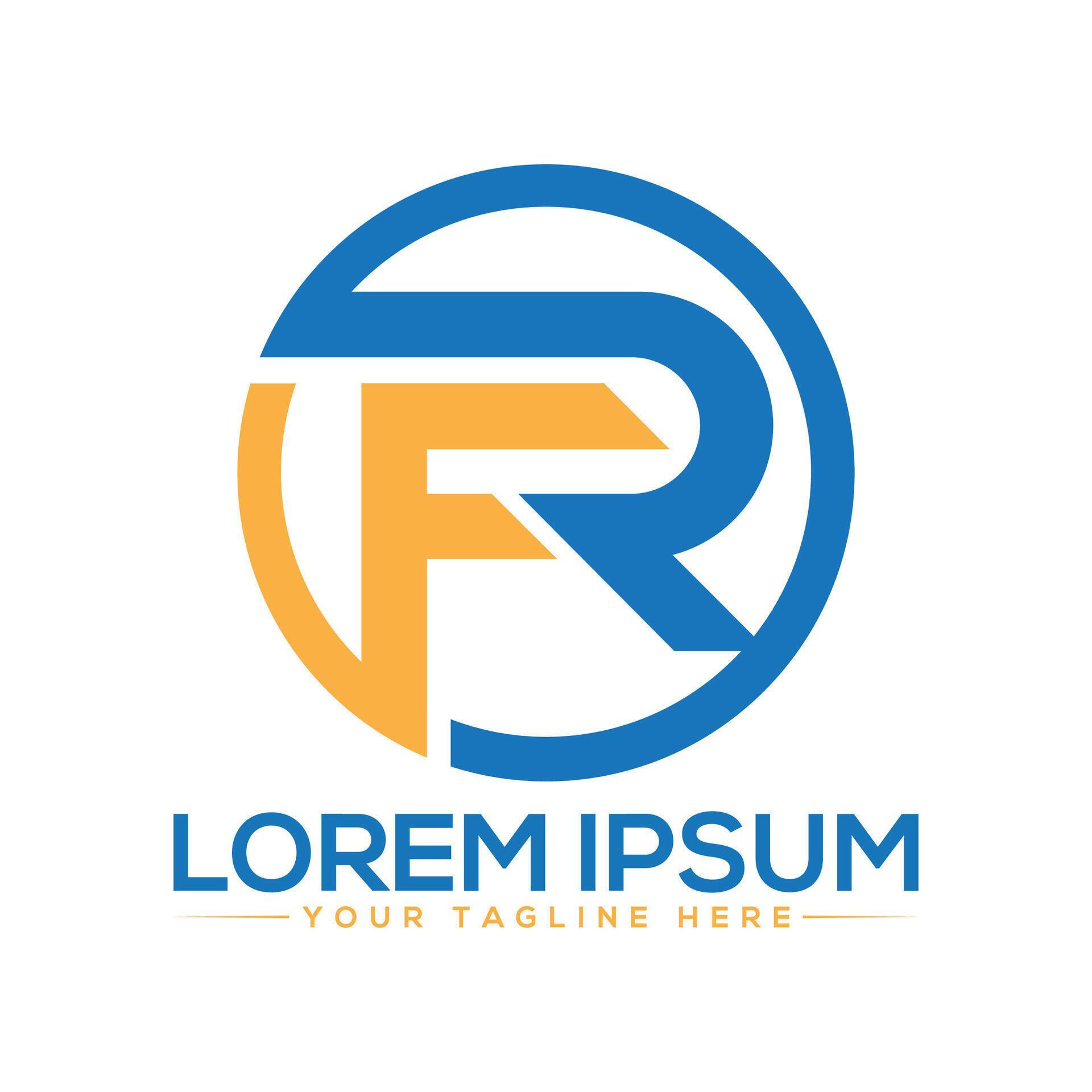 FR logo design creative and unique logo design 27756298 Vector Art at ...