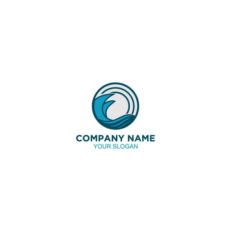Circle Wave Logo Design Vector