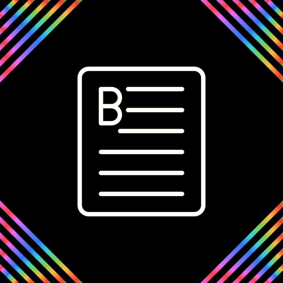 Document Bold Vector Icon