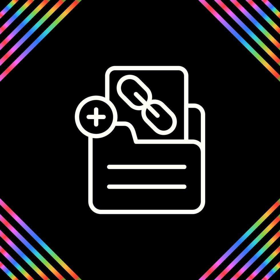 Document Insert Link Vector Icon